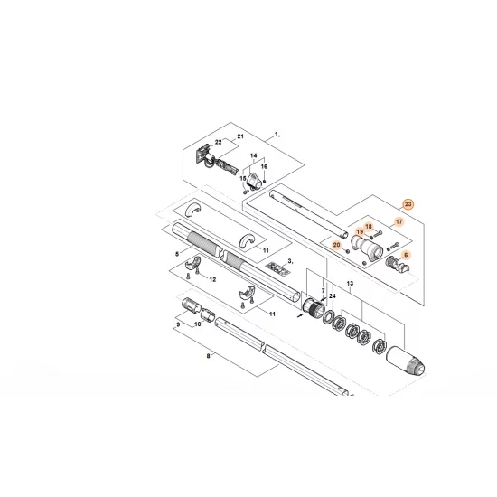 STIHL  Rura z zaciskiem LA03 820 5200